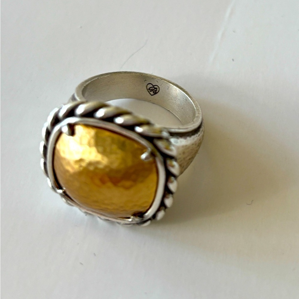 Brighton Christo Joyful Ring.  Size 6 Brushed Gold.  
Silver Plated. - Picture 2 of 6